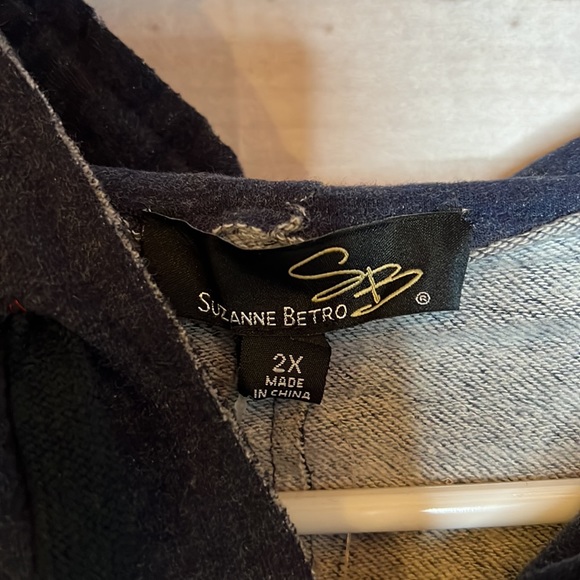 Women’s Suzanne Betro Navy Blue Hoodie - XXL - D16 - Picture 3 of 7